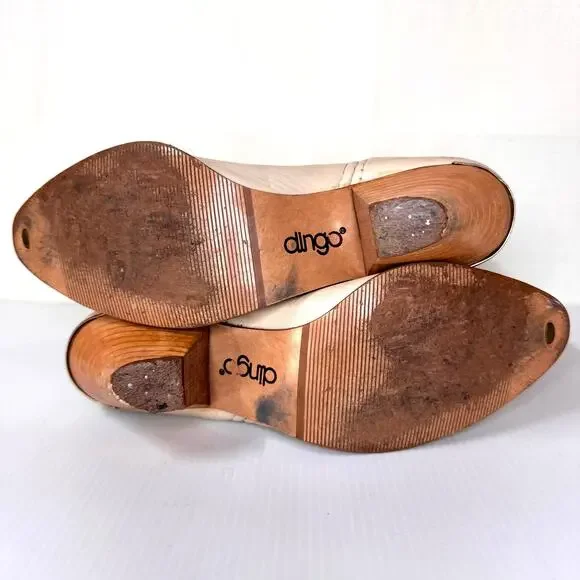 Vintage Dingo Cowboy Boot Size 6.5 Western Cowgirl Neutral Festival Boho Country - Picture 11 of 13